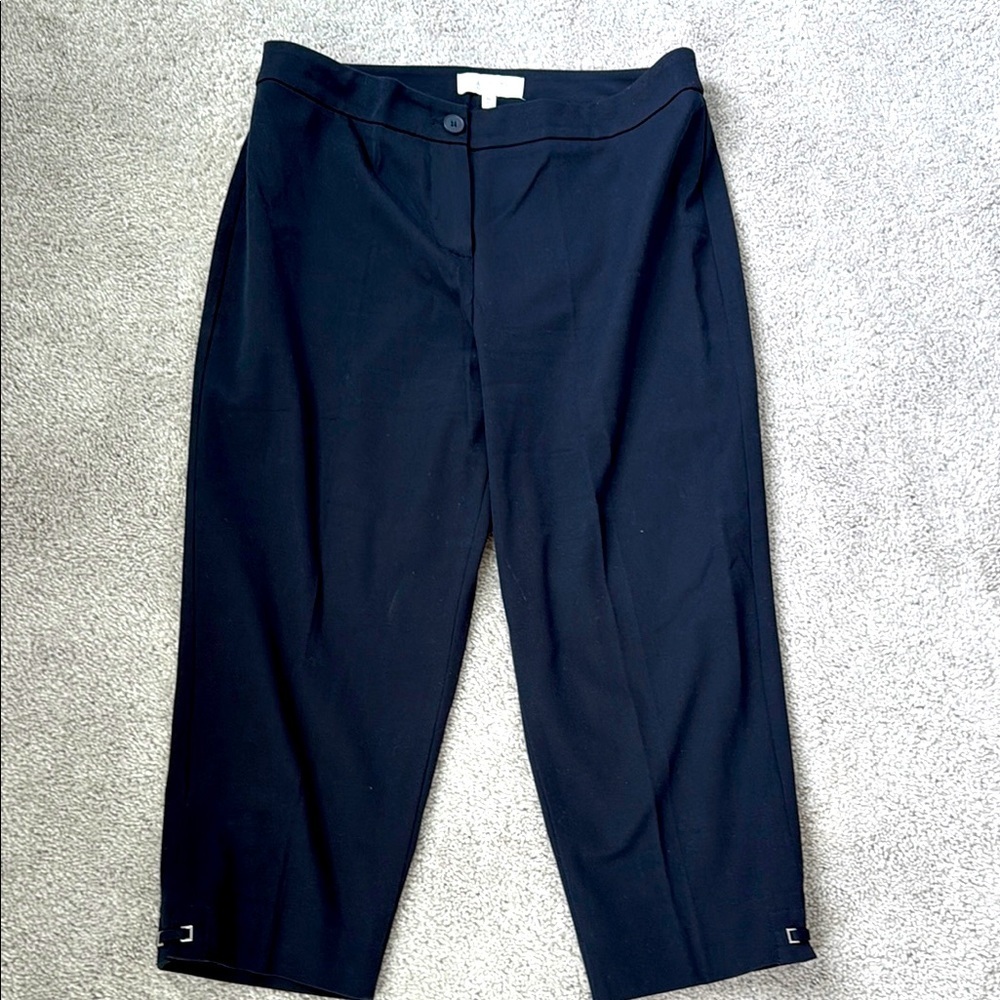 Talbots Navy Dress Pants Tailored Cropped size 10 Petite
